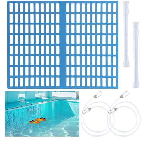 Genérico Protection de skimmer pour piscine enterrée, filet de protection flottant pour branches et feuilles, nettoyage de bassin avec sac poubelle