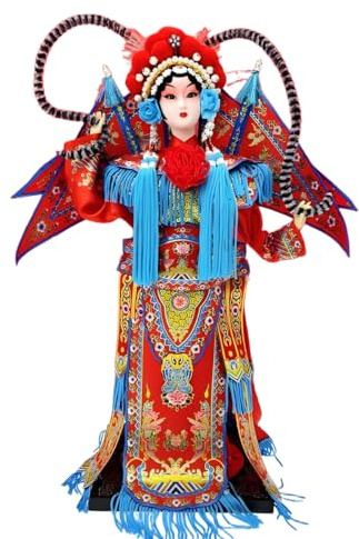 QiLumier Traditionelle chinesische Puppen, Kulturpuppen der Pekingoper, Festtagsgeschenke, Sammlerstücke, Dekorationsartikel