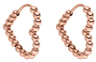 Purelei Bubble Heart Creolen – wasserfest | Herzförmige Creolen mit Kugelstruktur aus Edelstahl | 14K Vergoldung, Silber & 18K Rosévergoldung | Verspielte Statement-Ohrringe