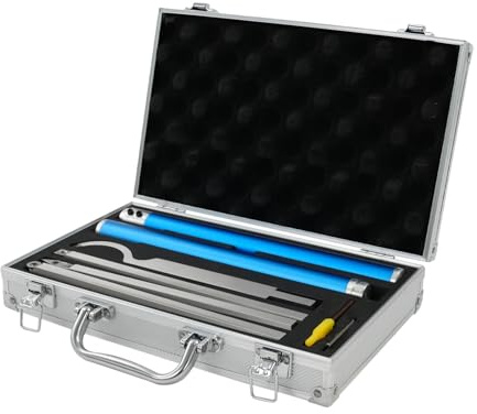 Wood Lathe Bench Accessories Lathe Chisel, Adjustable Wood Lathe Knife, Carbide Tipped Wood Turning Tool Set with Storage Box, for Wood Lathe, Carving Wood
