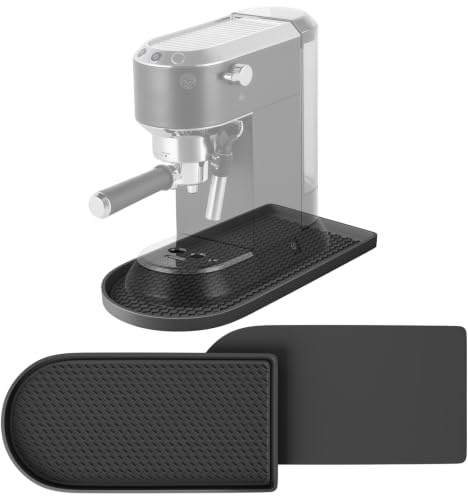 HAFOEEP Unterlage Kaffeemaschine, Rutschfest Silikonmatte mit Rand, 40x20cm | Kaffematte für De'Longhi Philips Krups GRUNDIG Filterkaffeemaschine Siebträgermaschine Espressomaschine Zubehör