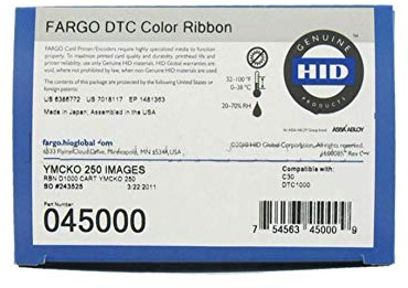 Fargo 45000 Printer Ribbon – Tape Dot-Matrix Printers (Dye-Sublimation, YMCKO, Multicolour, Fargo Dtc1000)