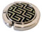 Mother of Pearl Lattice Pattern Black Foldable Table Purse Caddy Handbag Holder Hanger Hook with Gift Box