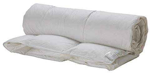 Lancashire Textiles 4.5 Tog Goose Feather and Down Duvet – White Washable Quilt, Anti-dust Mite and Down Proof 230 Thread Count Cotton Quilt Extra Warmth and Comfort - Double – 200 X 200 Cm