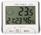 Gellvann LCD Raumthermometer Mini LCD Digital Indoor Thermometer Hygrometer Temperatur Feuchtigkeitsmesser Uhr Schreibtisch Wetterstation mit Magnet Stand