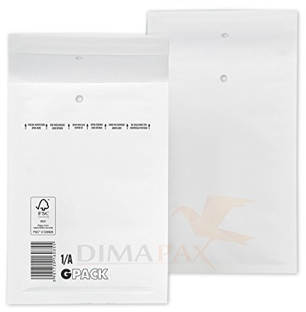 200 x Luftpolstertaschen Versandtaschen braun weiß alle Größen wählbar dimapax (200 x A1, weiß)