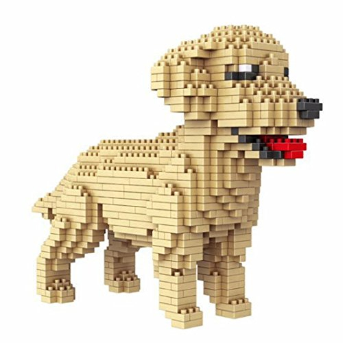 Atomic Building Golden Retriever Hund (Labrador Retriever) Figur zum Zusammenbauen mit Nanoblocks 950 Teile