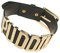 Udekit Einstellbare Schwarz Gürtel Gold Puddin Halsband Halskette für Frauen und Mädchen (ca. 1,2 Zoll Breite)
