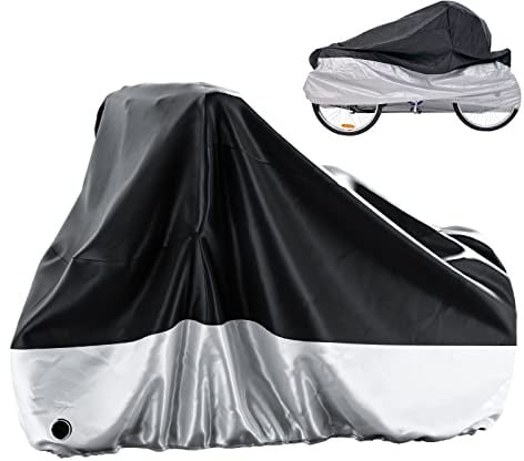 MOONCOOL Dreiradabdeckung für Erwachsene, Dreiradabdeckung, 3 Räder, Fahrradabdeckung für Outdoor-Aufbewahrung, wasserdicht, staubdicht, Winddicht für Fahrräder