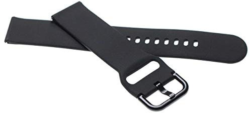vhbw bracelet compatible avec Samsung Galaxy SM-R500, Watch Active montre connectée - 10 + 8,5 cm silicone noir