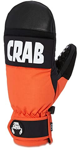 Crab Grab Punch Primaloft Ski Snowboard Mitt Orange Juice Large