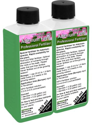 GREEN24 Engrais pour roses du désert, fertilisation d’Adenium, engrais liquide HIGH-TECH