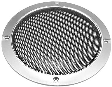 X AUTOHAUX para 5 Coche Altavoz Rejilla Cubierta Malla Adorno Redondo Rejilla Plata Tono