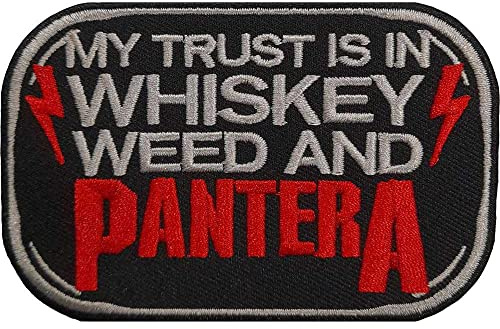 Rock Off Pantera Whiskey And Weed Official Woven Patch