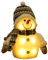 Bambelaa! Schneemann Coldy Deko LED Figuren Weihnachten Klein Grau Weiß Beleuchtet Innen Weihnachtsdeko Winter