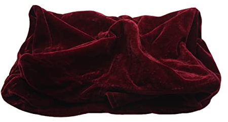 Vaguelly Klavierhockerbezug aus Plüsch Geschmeidiger Sitzbezug für Klavierbank Langlebiger Stuhlschutz für Heimgebrauch Elastische Passform Tiefrote Farbe