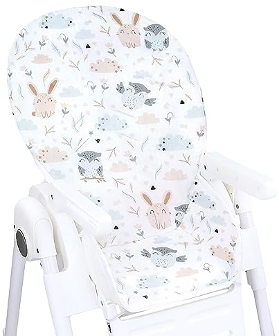 Sitzverkleinerer für Hochstuhl Baby Sitzkissen Stuhl - Kinder Sitzauflage für Ikea Peg Perego Kinderhochstuhl Chair Cover für Kinderstuhl Babystuhl und Hochstühle Eulen