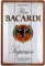 Nostalgic-Art Retro Blechschild, 20 x 30 cm, Bacardi – Superior White Wood – Geschenk-Idee als Bar-Zubehör, Original Lizenzprodukt (OLP), aus Metall, Vintage Design, Blechschilder Sprüche