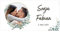 Herz & Heim® Hochzeitsdeko Party-Banner mit eigenem Foto und Namen 0,80 x 1,60 m (Eukalyptus)