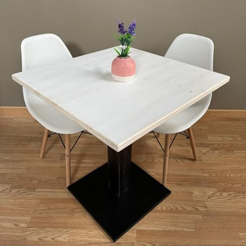 Table de bar carrée avec pied central 60/70/80cm (80x80)