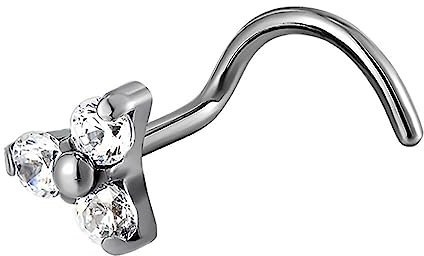 Inoki - Trinity titanium and crystal nose stud