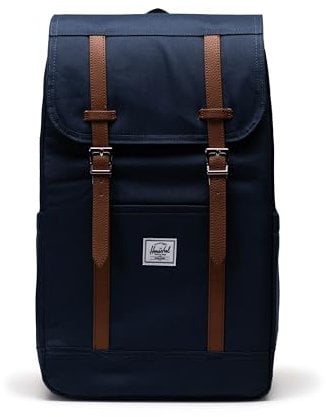 Herschel Retreat Backpack Sacs à Dos Hommes Marine/Marron - Unique - Sacs à Dos Bag