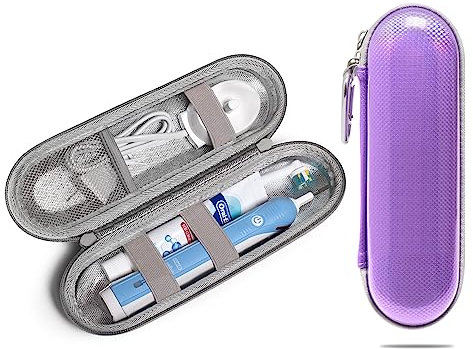Nincha Eva-Etui für elektrische Zahnbürsten - Lila- Wasserdicht, Stoßfest, Feuchtigkeitsbeständig, Große Ausführung passend für Oral-B iO, Pro, Smart Series, Philips Sonicare