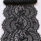 17,8 cm breite Stretch-Spitzenband mit Wimpern für Brautschmuck, Hochzeitsdekorationen, Nähen, DIY-Herstellung und DIY-Handwerk, 4,5 m (9184 Schwarz)