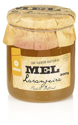 Miel de fleurs d'oranger - Pot de 300g - Fabriqué à partir de fleurs d'oranger - Idéal pour les desserts et les petits déjeuners - Sans gluten ni lactose - Produit gourmet portugaise