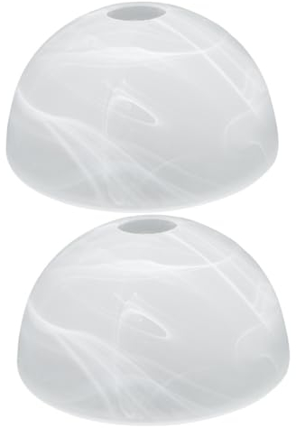 Hemobllo Wand Geführt 2 Stück Milchglas-Lampenschirm Lichtabdeckung Glasglocke Alabaster-Shad Runde Lampe Erdgebundenes Glas Lampenabdeckung Kronleuchter-Schirm Kronleuchter-Lampenschirme