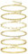 JeweBella 6Pcs Gold Bracelet for Women Girls 14K Gold Plated Stainless Steel Chain Bracelet Set Twist Figaro Herringbone Tennis Bracelets Gold Charm Bracelets Adjustable Stacking Bracelets Set