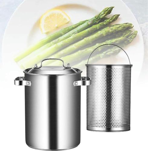Pot d'asperges en acier inoxydable 304 multifonctionnel, induction de casserole d'asperges, pâtes pour pâtes, spaghetti, légumes, design ergonomique