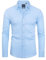 DEMEANOR Mens Dress Shirts Long Sleeve Dress Shirts for Men Slim fit Shirt Mens Casual Shirts Non-Iron Men Formal Shirts Sky Blue