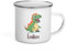 Chatcripant Gobelet Personnalisé Prénom Dinosaure Enfant École Maternelle Cadeau Incassable Verre Mug Tasse Mignon Acier Métal Émail