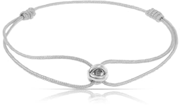 Made by Nami Minimalistisches Armband Herren & Damen • Handgemacht & Geflochten • 100% Wasserfest & Verstellbar • Partner Geschenke (Grau Silber)