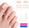 Kiiwah 48 Pcs Glitter False Toenails, French Tip Toe Nails with Glitter Full Cover Fake Toe Nail Tips Stick on Nails French for Women Manicure Toe Nail Extensions, 12 Sizes