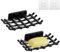 Fhioevt Lot de 2 Porte Savon Mural Porte Savon Douche sans Perçage Support Savon Auto-adhésif Porte-Savon Salle de Bain en Plastique Porte Eponge pour Maison Cuisine (Noir)