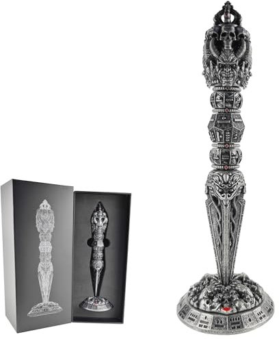 Wand Dice 7-in-1 einzigartiger Zauberstab-Würfel für DND Dungeons and Dragons, Metall-Fidget-Spinner-Würfel für D20, D12, D10, D8, D6, D4, D% Würfel, Goblin-Kollektion, Schwarz