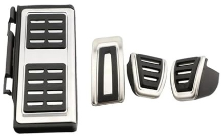 Auto Pedale Für VW Für Golf 7 8 Für GTI MK7 Für Polo A05 Für Passat B8 Edelstahl Pedal Abdeckung Bremse Pedalkappen(MT with Rest)