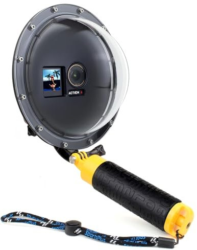 SOONSUN Dome Port for DJI Osmo Action 3/4 / 5 Camera, 147FT Underwater Snorkeling Diving Dome Port Lens with Waterproof Housing Case Floating Grip for DJI Osmo Action 3 4 5 Camera