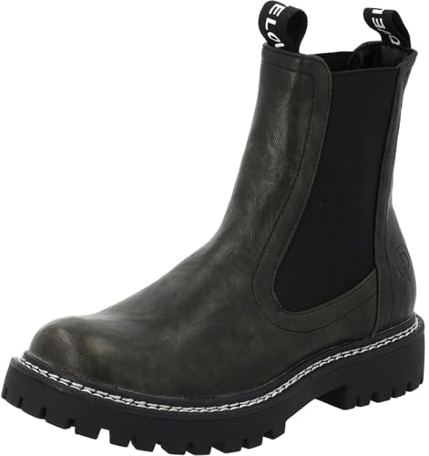 Palado Chelsea Boots Damen Dedej - bequeme Boots - leicht gefütterte Stiefel für Herbst & Winter - modische Stiefeletten Khaki UK3,5 - EU36