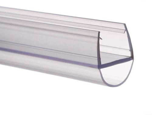 Sandyseptember Joint de rechange pour porte de douche en caoutchouc transparent - Déflecteur d'eau pour portes en verre - Joint de bas de porte de douche - Bande de type D (6 mm)