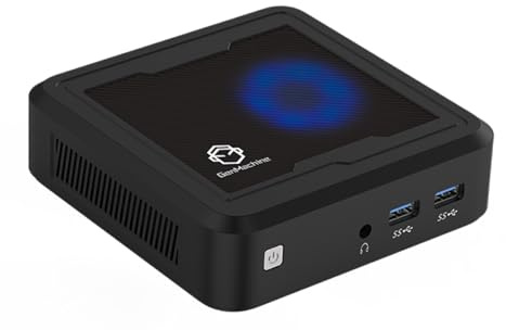 GenMachine Mini PC AMD Ryzen 3750H 8GB RAM, 256GB SSD, Hochleistungs-Mini-Computer für Zuhause und Büro, 8GB RAM, 256GB SSD, 4K HDMI, Wi-Fi 5, Bluetooth 4.2, Kompaktes und leises Design