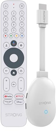 STRONG Leap-Neve 4K UHD Google TV Streaming Stick with Ethernet Port, 2GB RAM + 16GB Memory, WiFi 6, Android 12, Integrated Chromecast, Google Assistant, Dolby Atmos & Dolby Vision