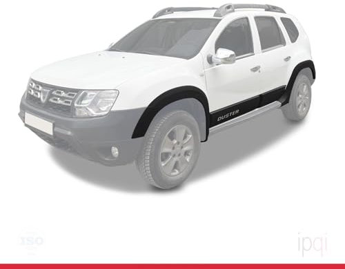 ipqi Kompatibel mit Dacia Duster (HS) 2010-2017 Radlaufschutz Stoßfängerschutz Kotflügel und Bodyguard Seitenschutz Auto Karosserieschutz Kit SCHWARZ