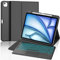 Étui de clavier pour iPad Air 13 (M2) 2024/iPad Air 13 (M3) 2025, trackpad multi-touch, 7 couleurs rétroéclairées, clavier Bluetooth allemand, amovible, noir