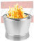 grillshop.at Feuerschale Camping - Feuertonne aus Edelstahl mit Pellets oder Brennholz Betrieb - Feuerschalen für den Garten Flame Engine - Feuerkorb Modell Vulcano Yellowstone 38cm