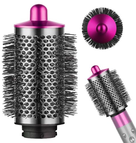 Runde Volumenbürste für Dyson für Airwrap Aufsätze, Große Volumenaufsatzbürste für Flaches Haar, schlaffes, Haarstyler Zubehör (Rosenrot)