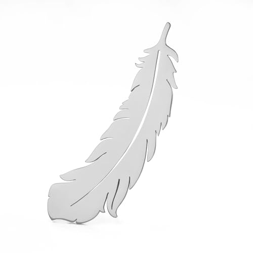 Dreamtimes Broche en plumes en acier inoxydable Bijoux élégants pour femmes et hommes Épinglette légère pour vestes sacs et chapeaux Accessoire bohème d'inspiration naturelle