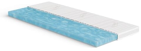 Meisterschlaf Gelschaum+ Topper 90x210 cm – Höhe 9cm – RG 50 – Oeko-TEX® Standard 100 – Tencel™ Lyocell Doppeltuch-Bezug waschbar – für weicheres Liegegefühl auf harten Matratzen – Made in Germany